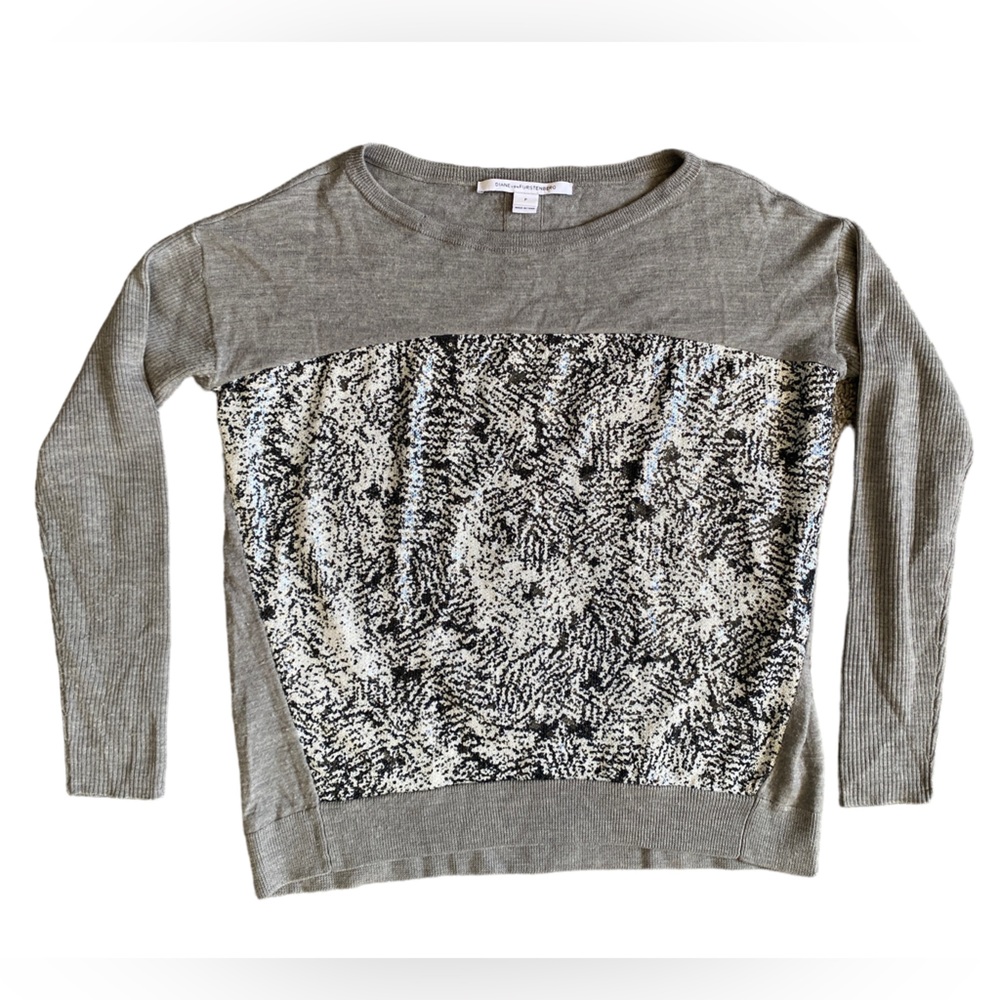 Diane Von Furstenberg Gracie Wool Sweater Womens Small/P S7385451l13
